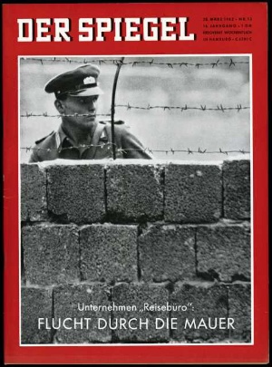 Artikelbild 1 des Artikels “13/1962, Unternehmen REISEBÜRO, Flucht durch die Mauer “