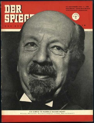 Artikelbild 1 des Artikels “46/1952, EIN CHRIST IST NIEMALS AUSSER DIENST; MOSKAU REISENDER BISCHOF DIBELIUS “