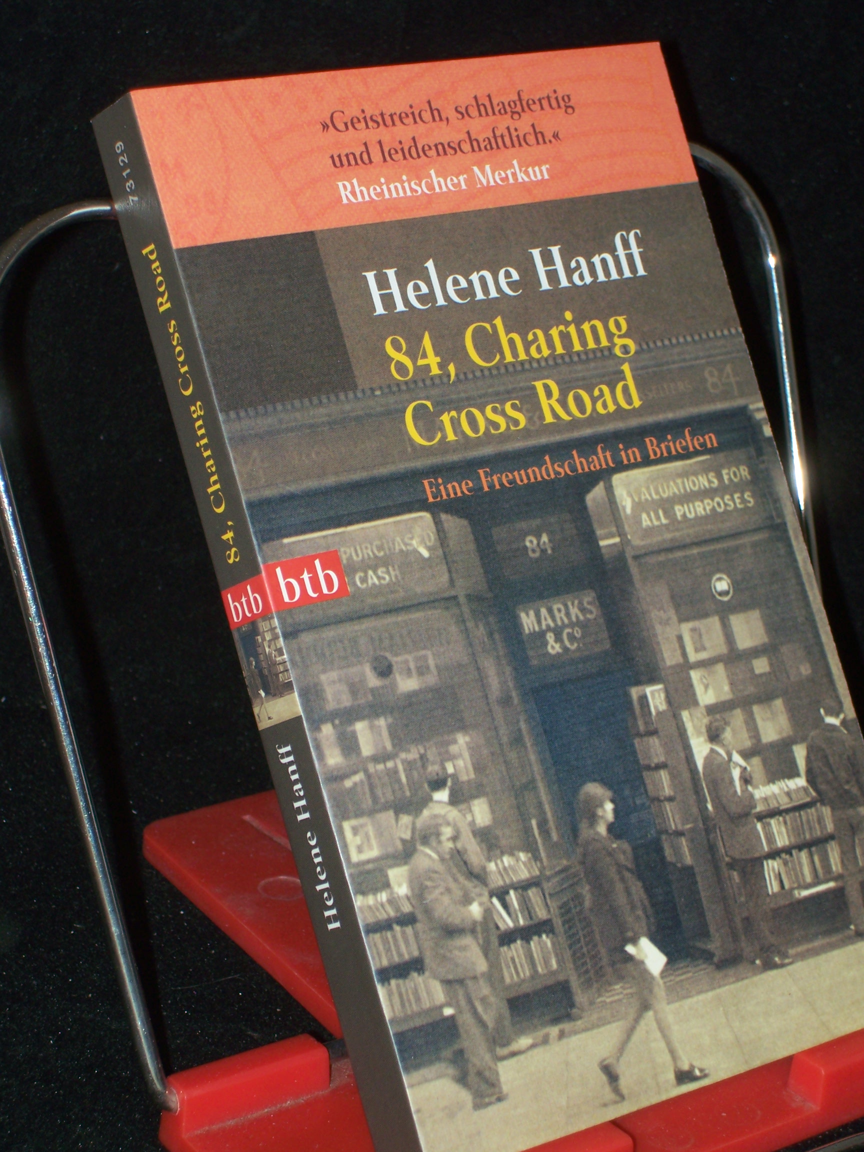 Artikelbild 1 des Artikels “84, Charing Cross Road : eine Freundschaft in Briefen / Helene Hanff.
Aus dem Amerikan. übers. und mit einem Nachw. vers. von Rainer Moritz “