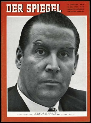 Artikelbild 1 des Artikels “30/1959, Kanzlers Knappe, Bundesinnenminister Gerhard Schröder “