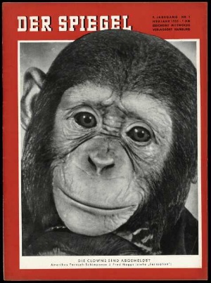 Artikelbild 1 des Artikels “1/11/1955, Die Clowns sind Abgemeldet, Amerikas Fernseh Schimpanse J Fred Muggs “