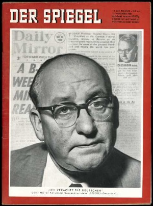 Artikelbild 1 des Artikels “46/1958, Ich verachte die Deutschen, Daily Mirror Kolumnist Cassandra “