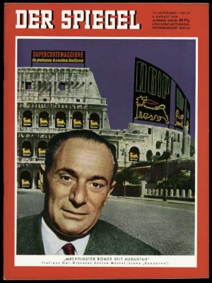 Artikelbild 1 des Artikels “32/1958, Mächtigster Römer seit Augustus, Italiens Oel Diktator Enrico Mattei “