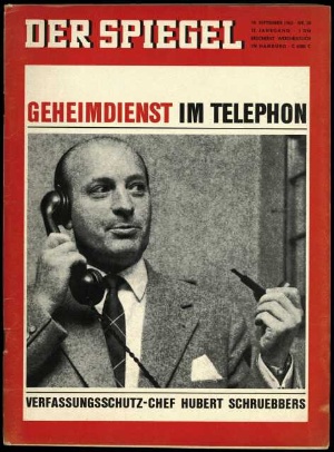 Artikelbild 1 des Artikels “38/1963, Verfassungsschutz Chef Hubert Schruebbers “