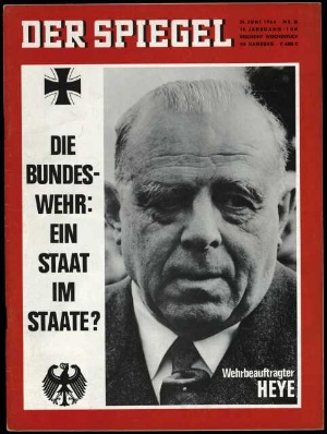Artikelbild 1 des Artikels “26/1964, Die Bundeswehr ein Staat im Staate, Wehrbeauftragter Heye “