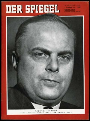 Artikelbild 1 des Artikels “49/1959, Nachtigall in Bonn, Bundesminister Oberländer “