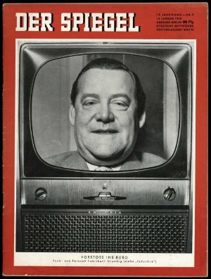 Artikelbild 1 des Artikels “3/1958, Vorstoss ins Büro, Funk-und Fernseh-Fabrikant Grundig “