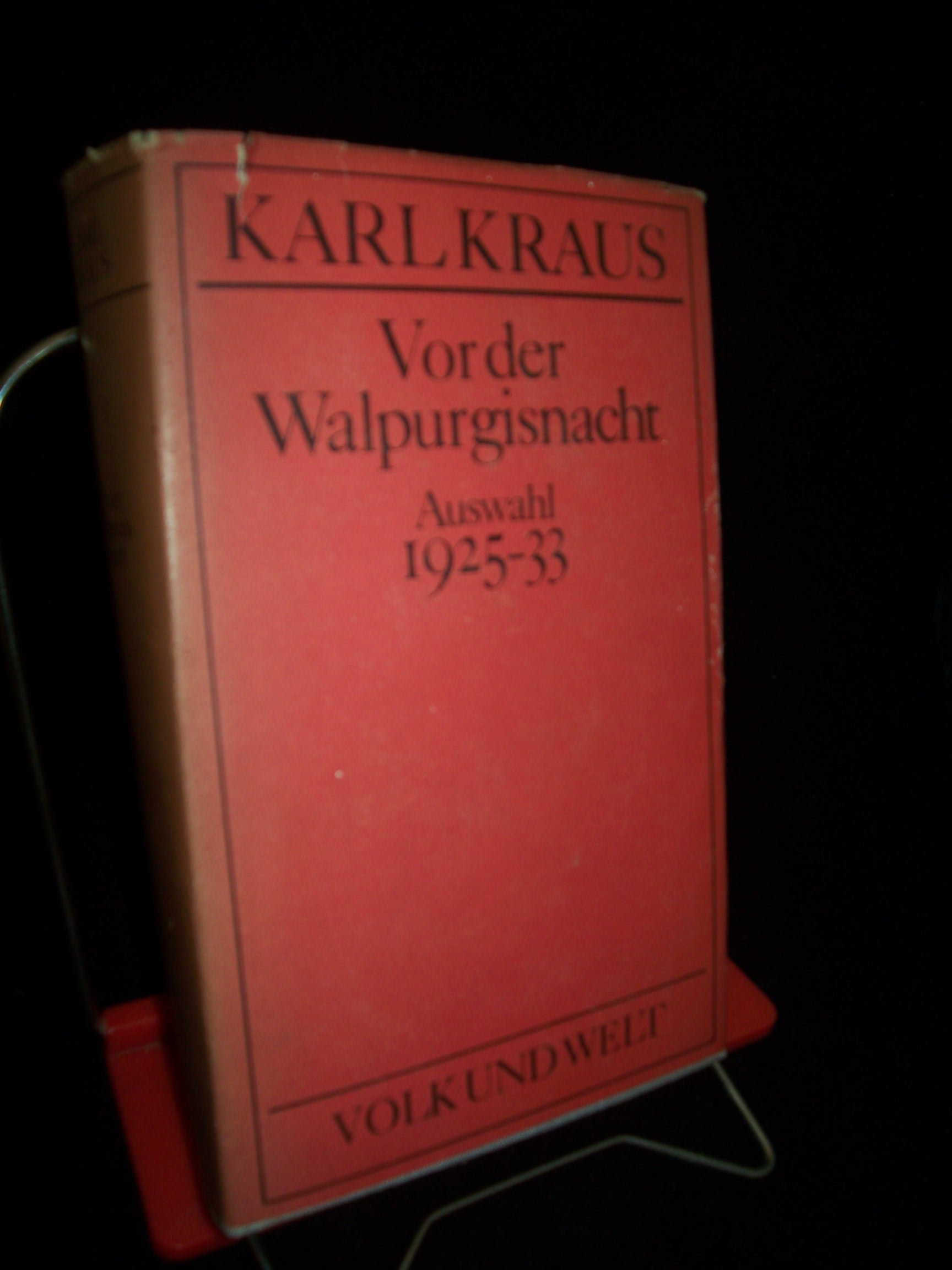 Artikelbild 1 des Artikels “Kraus, Karl: Ausgewählte Werke||Teil: Bd. 3., [Auswahl] 1925 - 1933 :
Vor der Walpurgisnacht “