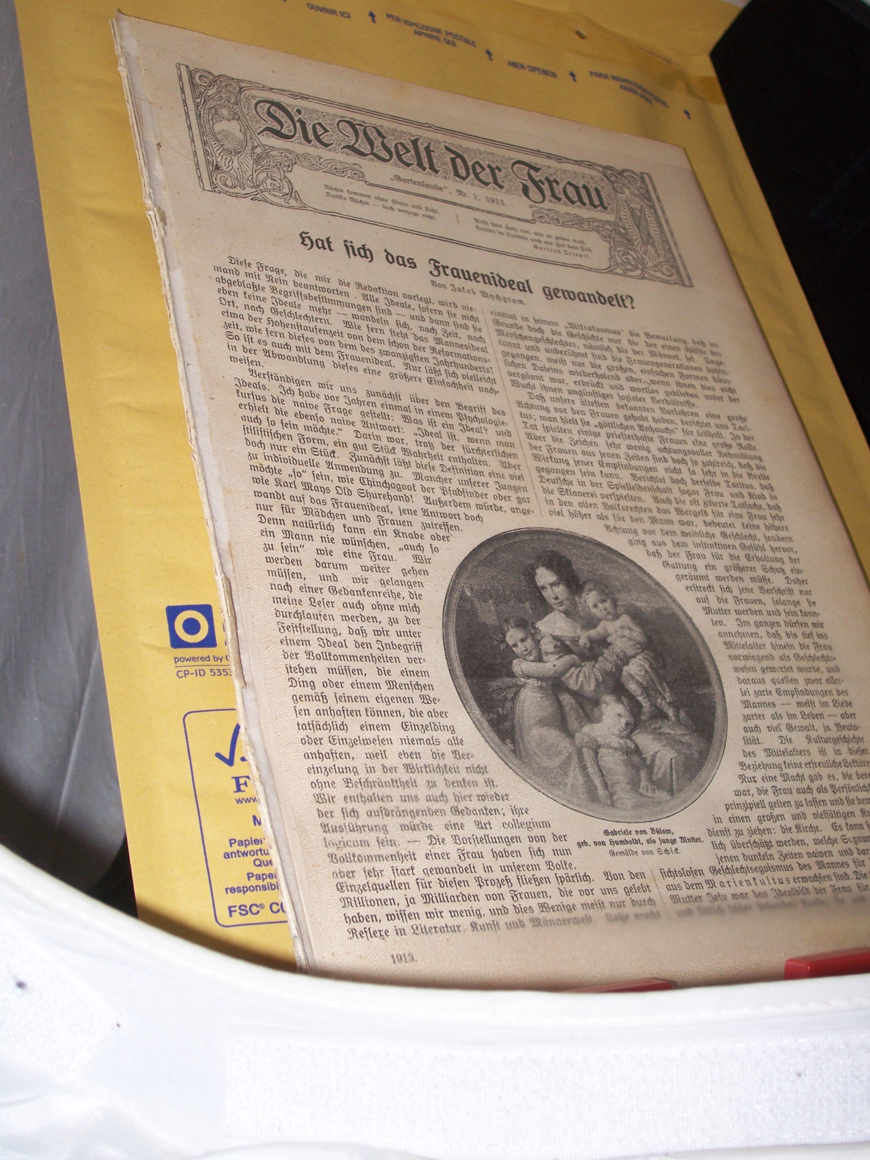 Artikelbild 1 des Artikels “No 1, 1913, Loseblattsammlung mit zahlreichen schwarz weiß
Abbildungen “