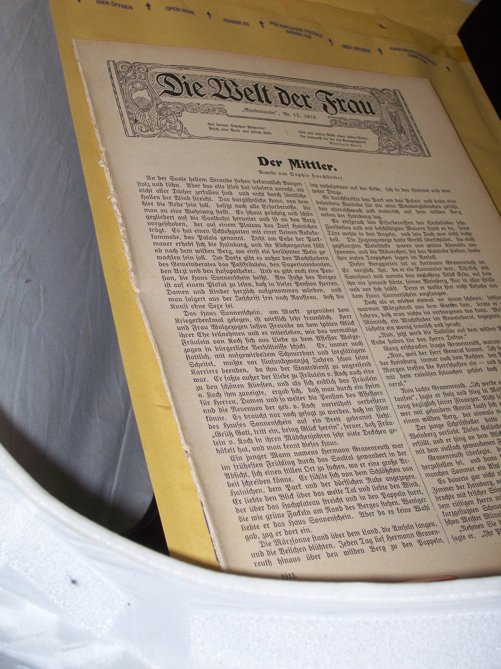 Artikelbild 1 des Artikels “No 12, 1913, Loseblattsammlung mit zahlreichen schwarz weiß
Abbildungen “