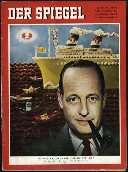 Artikelbild 1 des Artikels “51/1957, Zu Wasser zu Lande und in der Luft, Konzernherr Oetker “