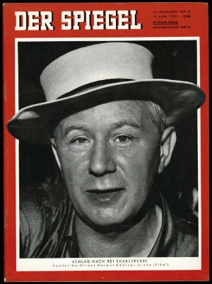Artikelbild 1 des Artikels “34/1959, SCHLAG NACH BEI SHAKESPEARE; HAMLET VERFILMER HELMUT KÄUTNER “
