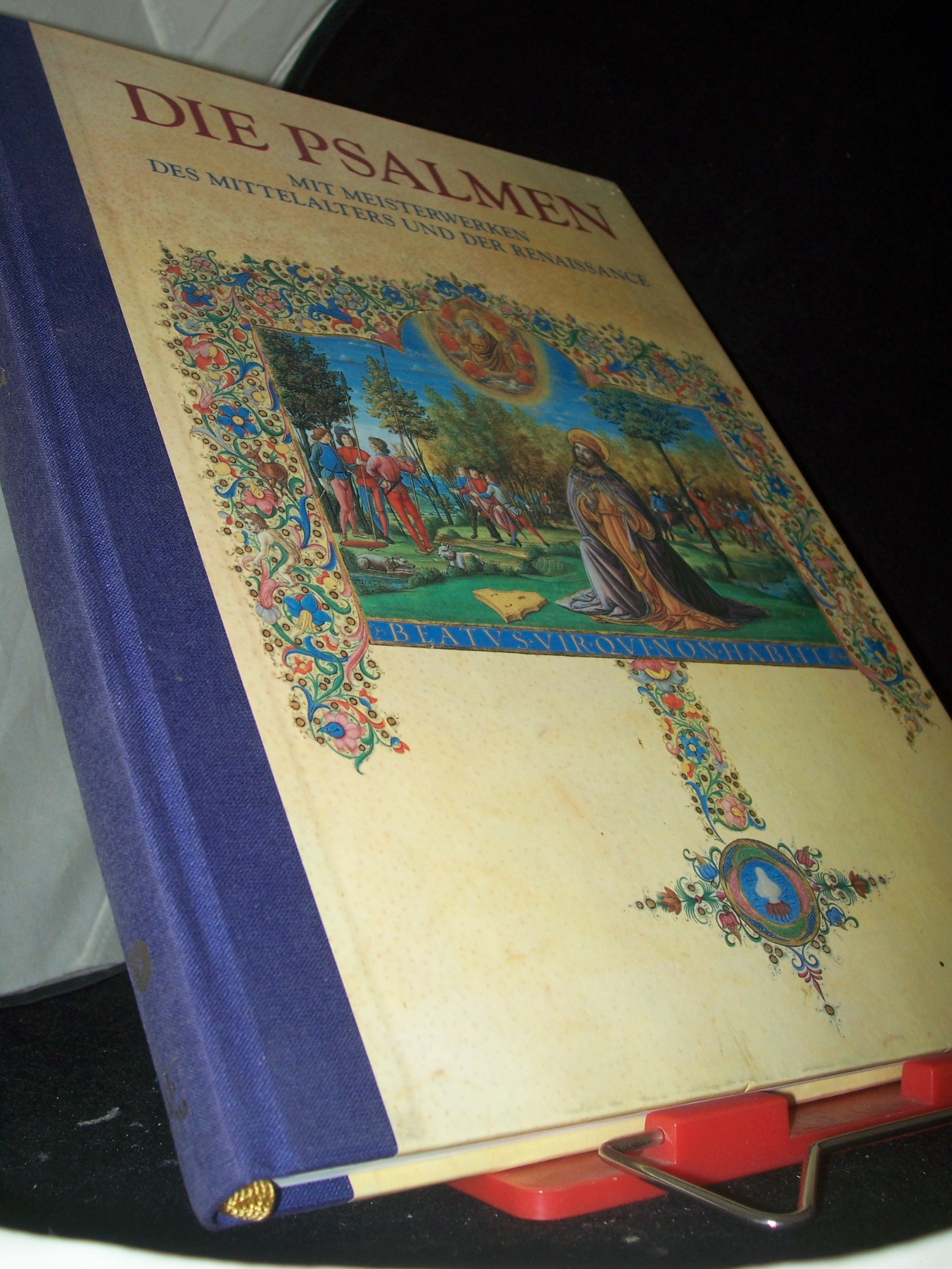 Artikelbild 1 des Artikels “Die Psalmen : mit Meisterwerken des Mittelalters und der Renaissance ; der ökumenische Text der Einheitsübersetzung / mit einem Nachw. von Erich Zenger. [Bildausw., Bilderl. und Reg.: Christoph Wetzel gemeinsam mit Birgit Weber] “