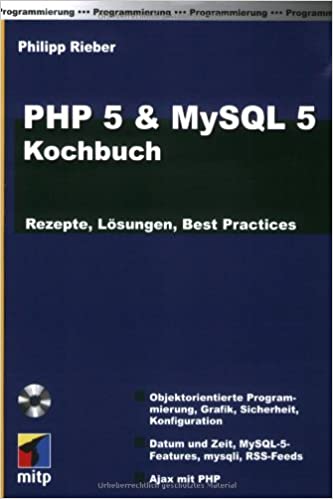 Artikelbild 1 des Artikels “PHP 5 und MySQL 5 - das Kochbuch : Rezepte, Lösungen, best practices ; [objektorientierte Programmierung, Grafik, Sicherheit, Konfiguration ; Datum und Zeit, MySQL-5-Features, mysqli, RSS-Feeds ; Ajax mit PHP] / Philipp Rieber “