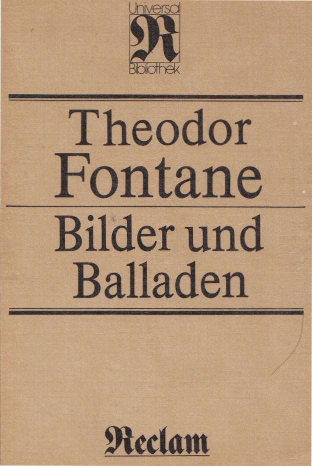 Artikelbild 1 des Artikels “Bilder und Balladen / Theodor Fontane. [Hrsg. von Werner Feudel] “