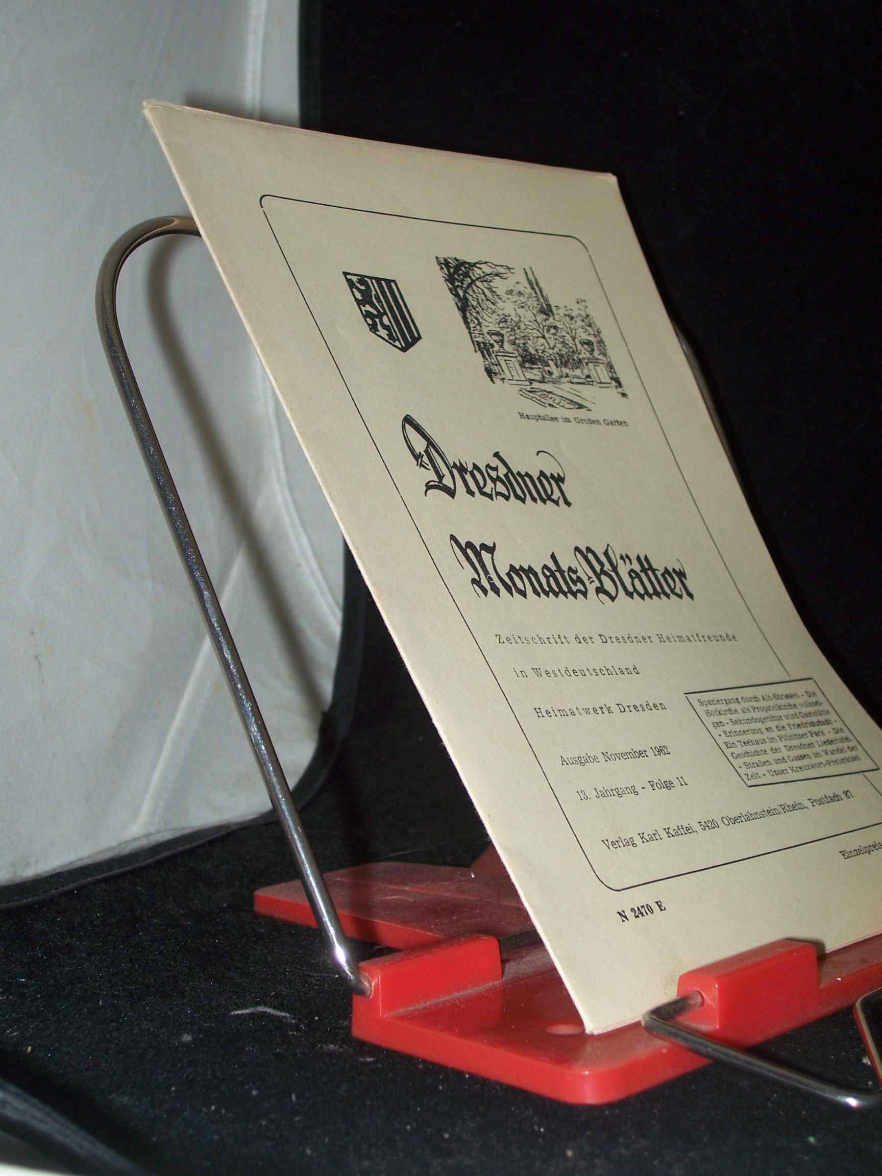 Artikelbild 1 des Artikels “Ausgabe 11/1962, 13. Jahrgang, Folge 11 “