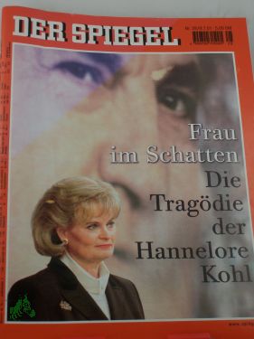 Artikelbild 1 des Artikels “DER SPIEGEL 1/2001, Frau im Schatten, Die Tragödie der Hannelore Kohl “