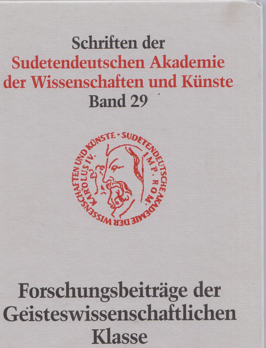 Artikelbild 1 des Artikels “Forschungsbeiträge der Geisteswissenschaftlichen Klasse / Sudetendeutsche Akademie der Wissenschaften und Künste / Red. Eduard Hlawitschka “