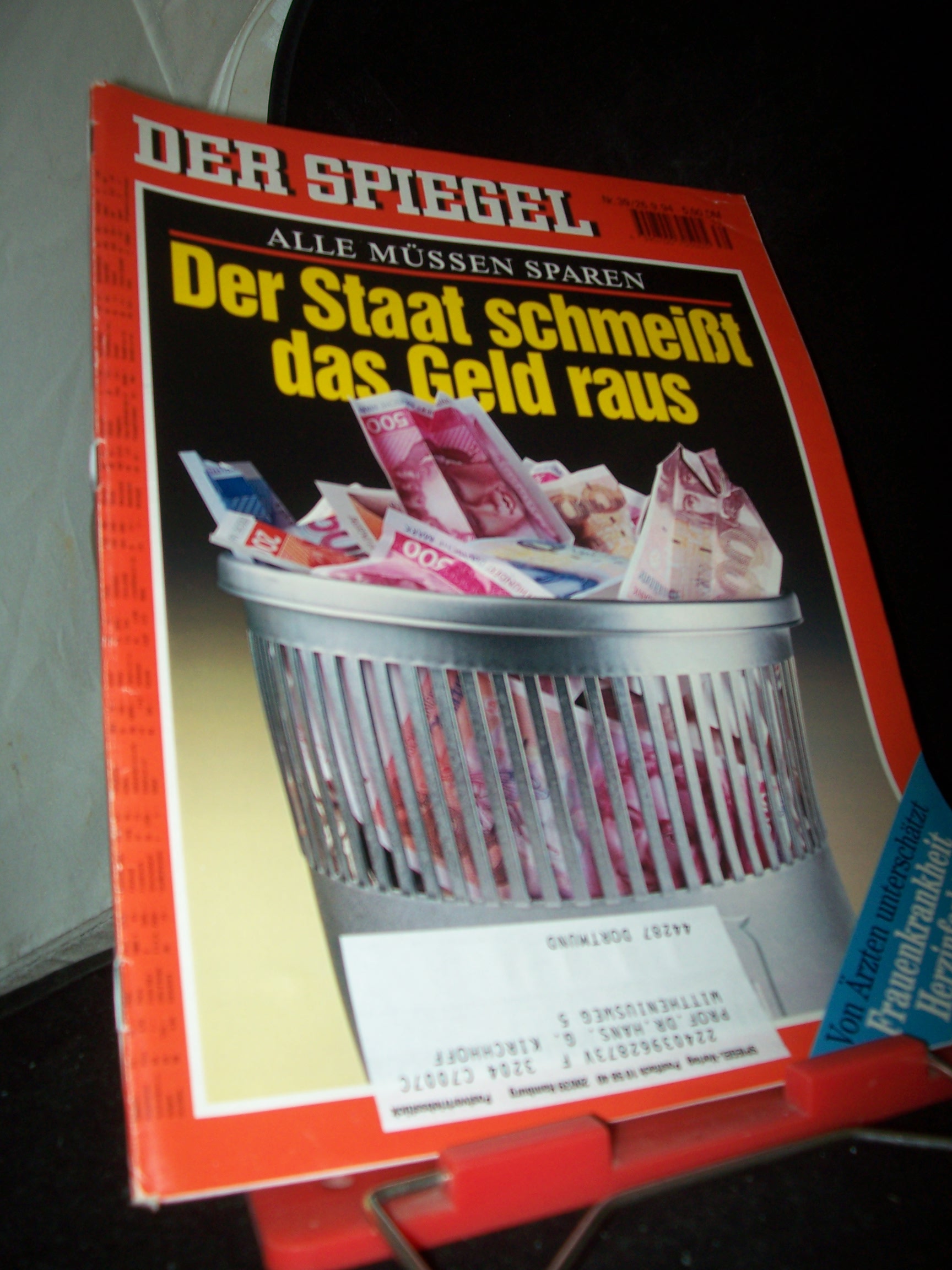 Artikelbild 1 des Artikels “39/1994 Der Staat schmeißt das Geld raus “