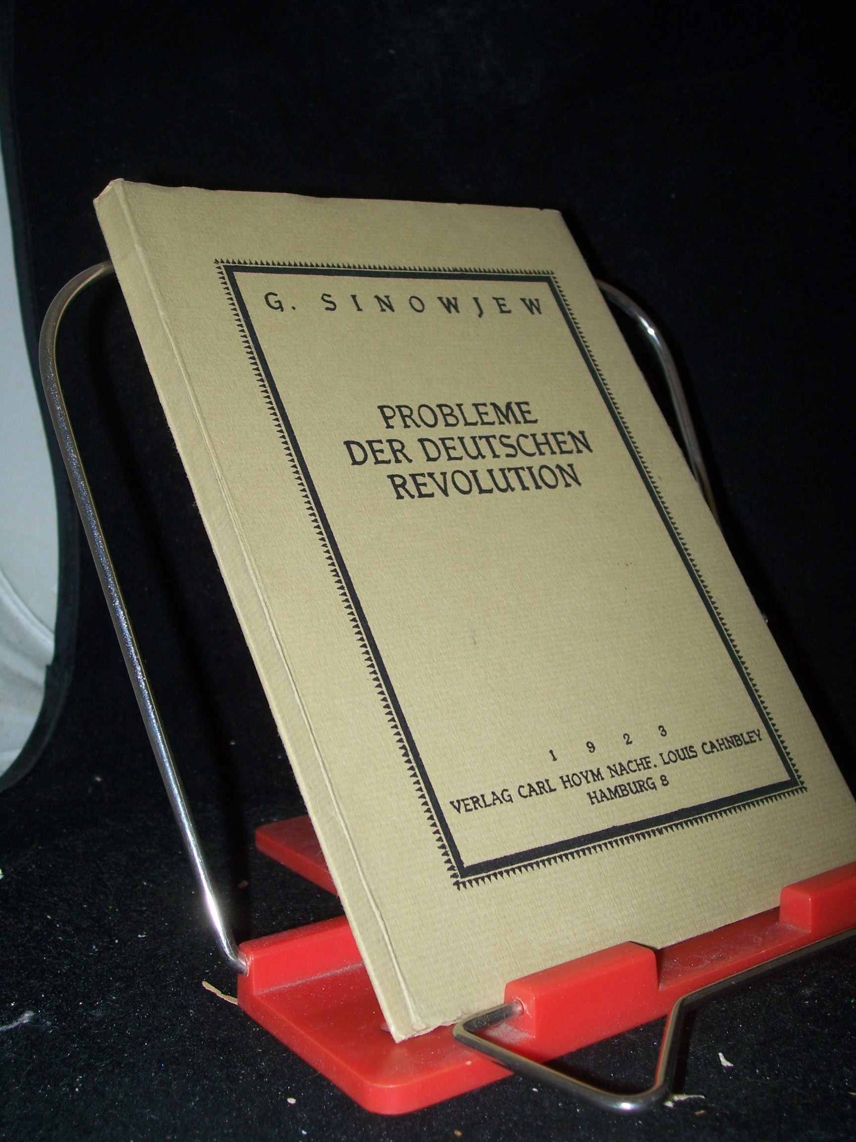 Artikelbild 1 des Artikels “Probleme der deutschen Revolution / G. Sinowjew “