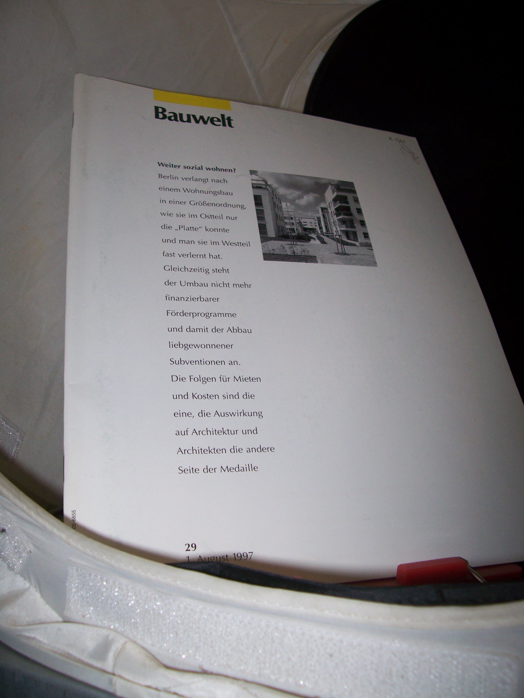 Artikelbild 1 des Artikels “29/1997 weiter sozial wohnen “