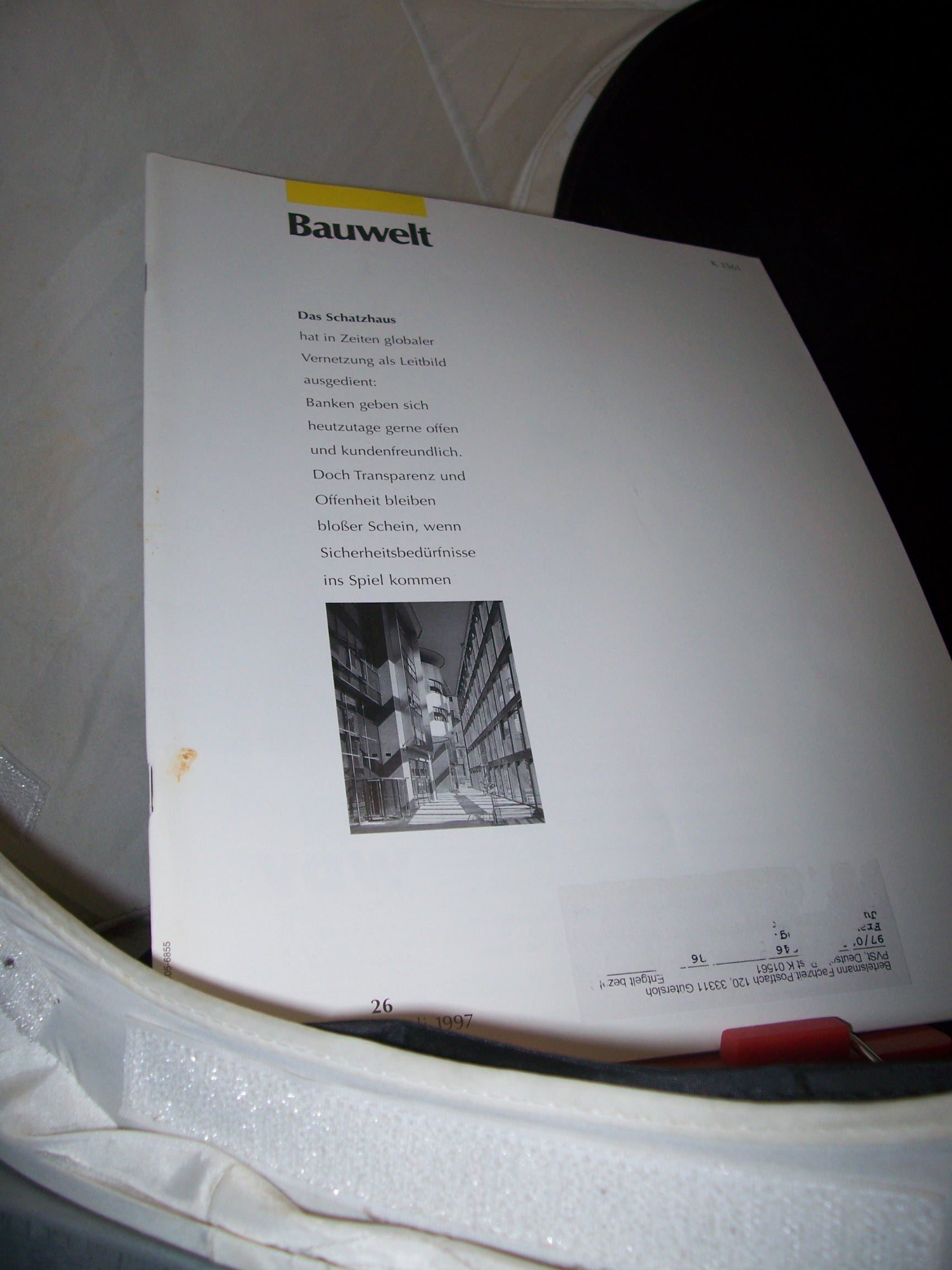 Artikelbild 1 des Artikels “26/1997 das Schatzhaus “