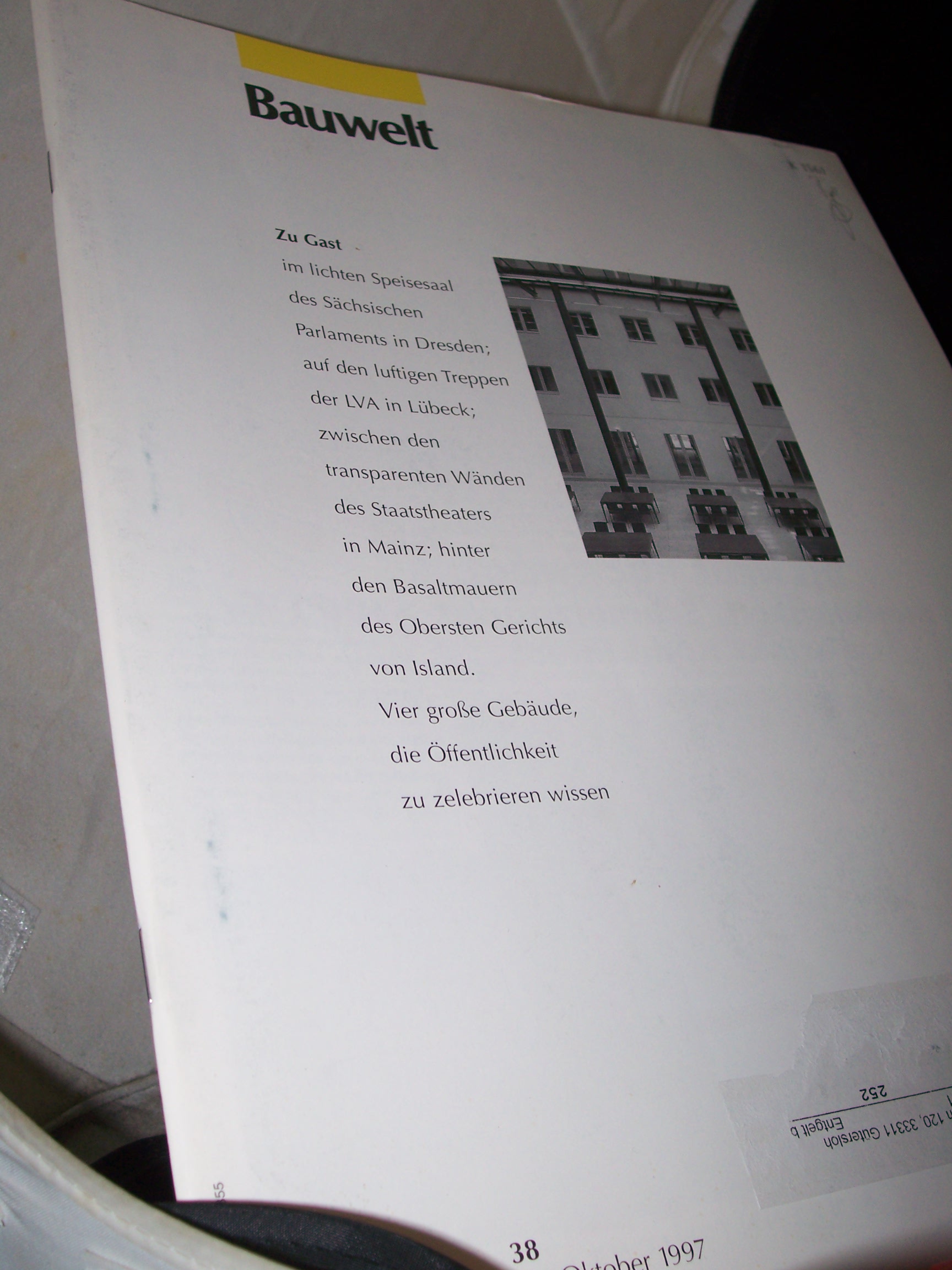 Artikelbild 1 des Artikels “38/1997 zu Gast “