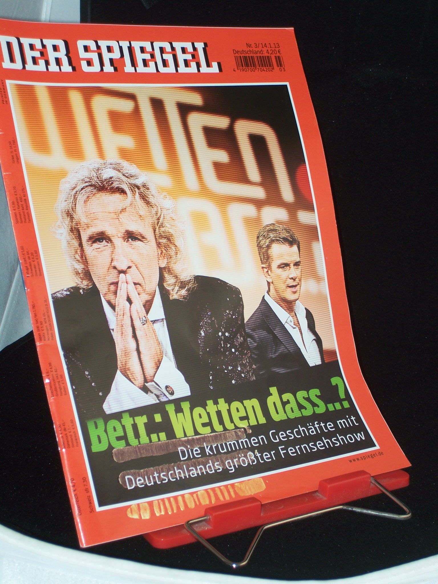 Artikelbild 1 des Artikels “3/2013, Betr: Wetten dass.....? “
