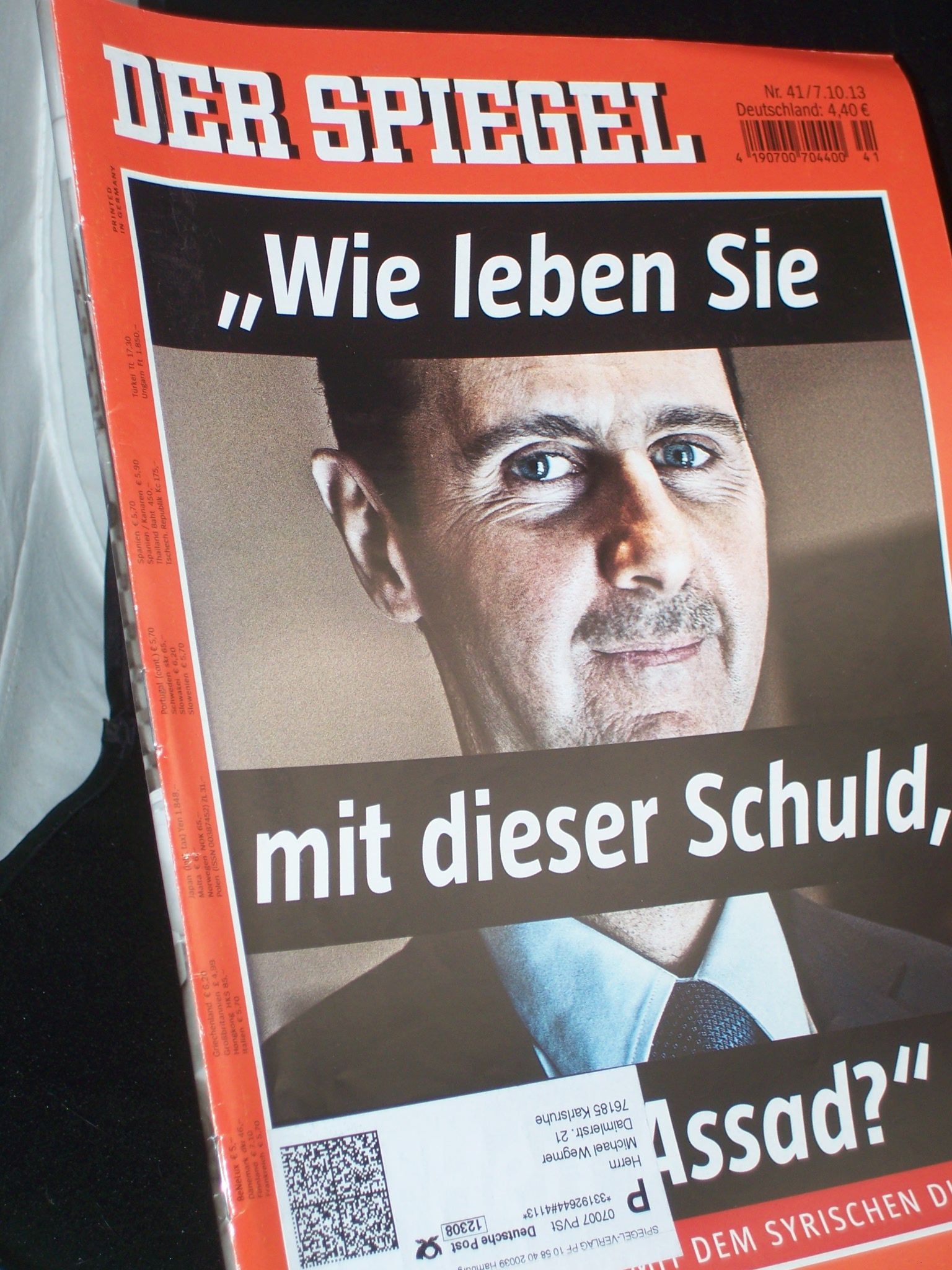 Artikelbild 1 des Artikels “41/2013, Wie leben sie mit dieser Schuld Herr Assad “