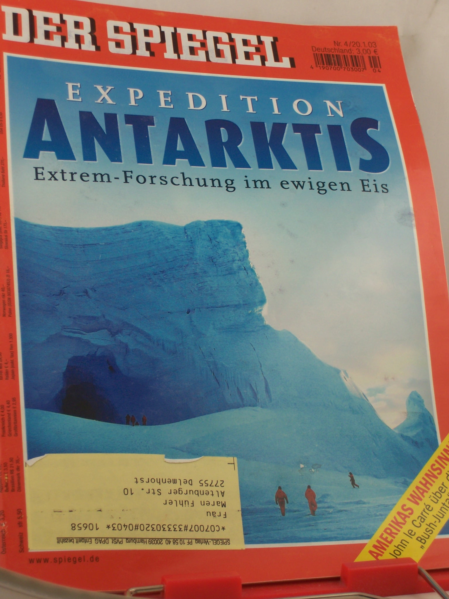 Artikelbild 1 des Artikels “4/2003, Expedition Antarktis “