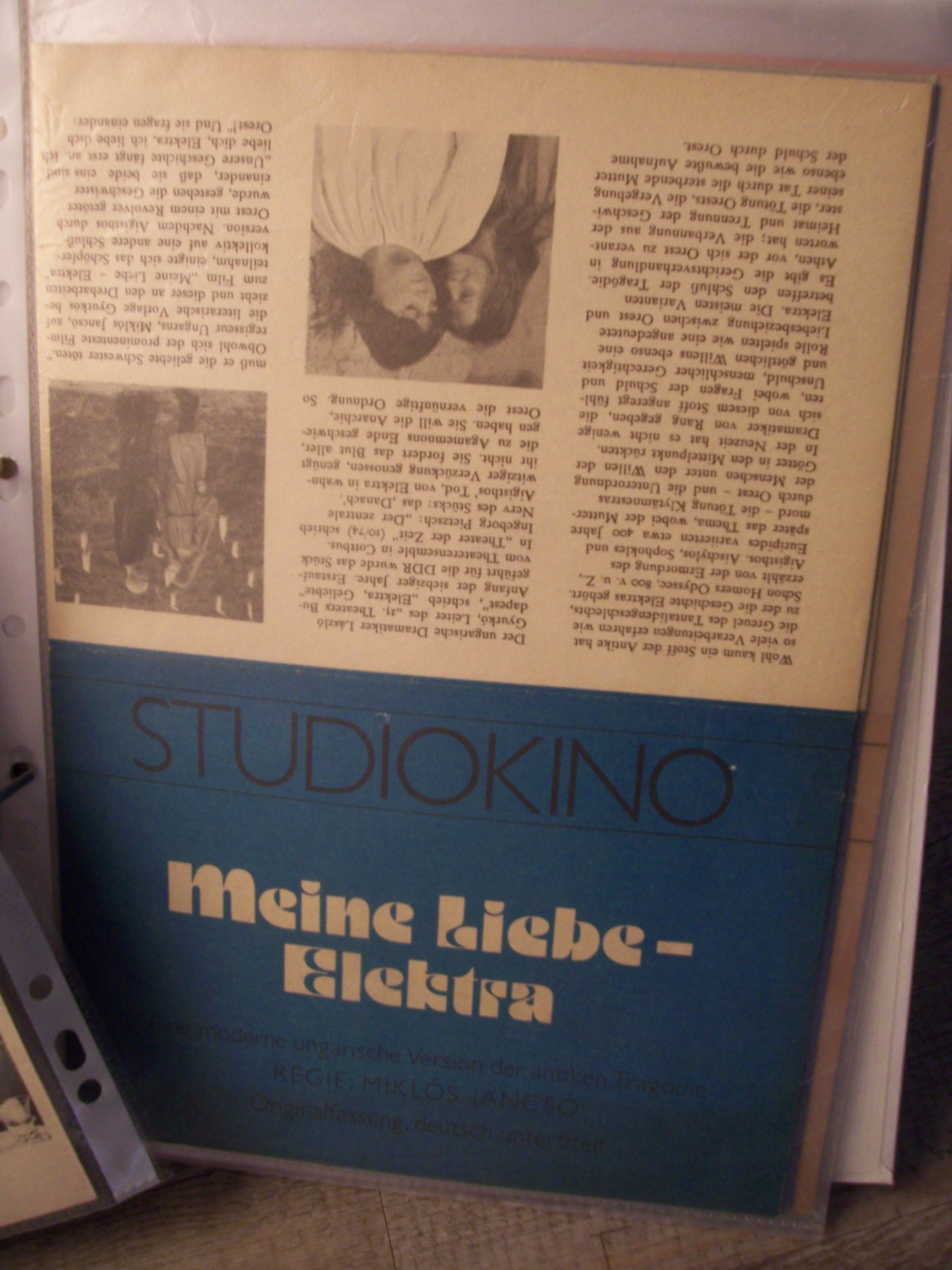 Artikelbild 1 des Artikels “8/75 Meine Liebe Elektra, eine moderne ungarische version der antiken
Tragödie “